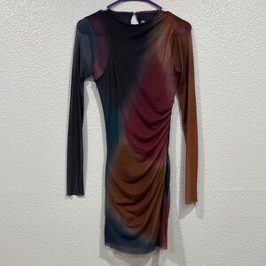 Zara Multicolor Long Sleeve Dress